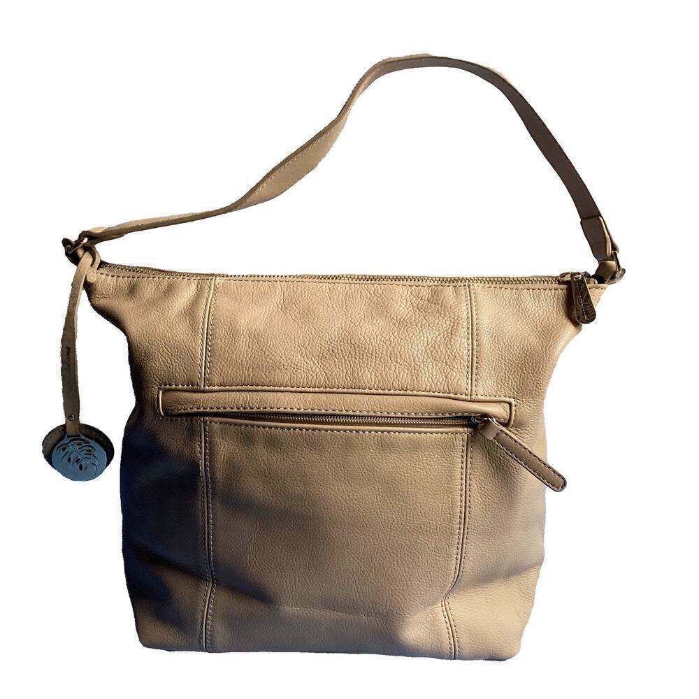 Tommy Bahama light tan/beige leather purse medium